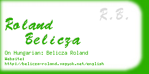 roland belicza business card